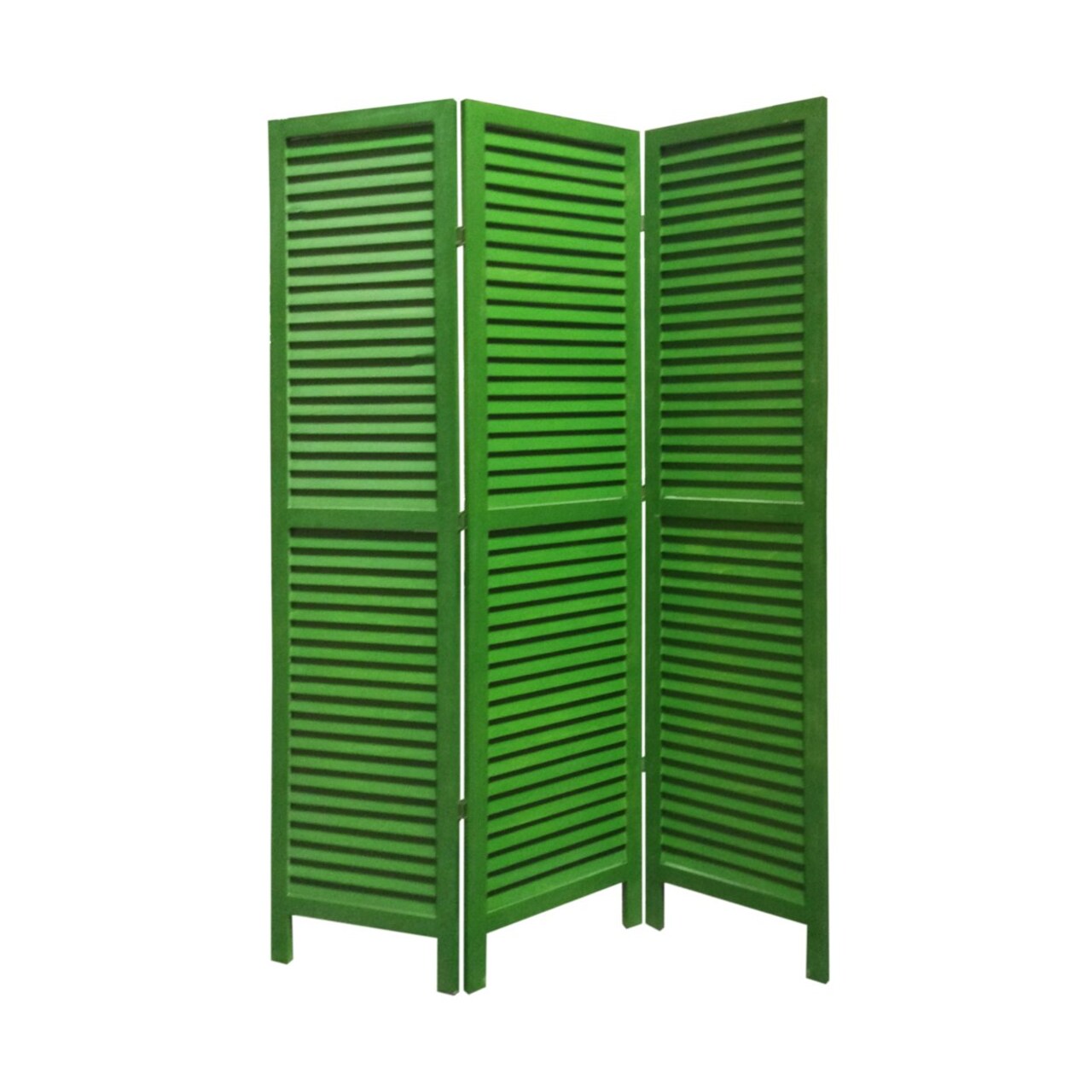 Screen Gems Modern Foldable Indoor 3 Panel Shutter Screen Room Divider